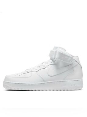 Nike Men's Air Force 1 Mid Sneakers - White Size 12